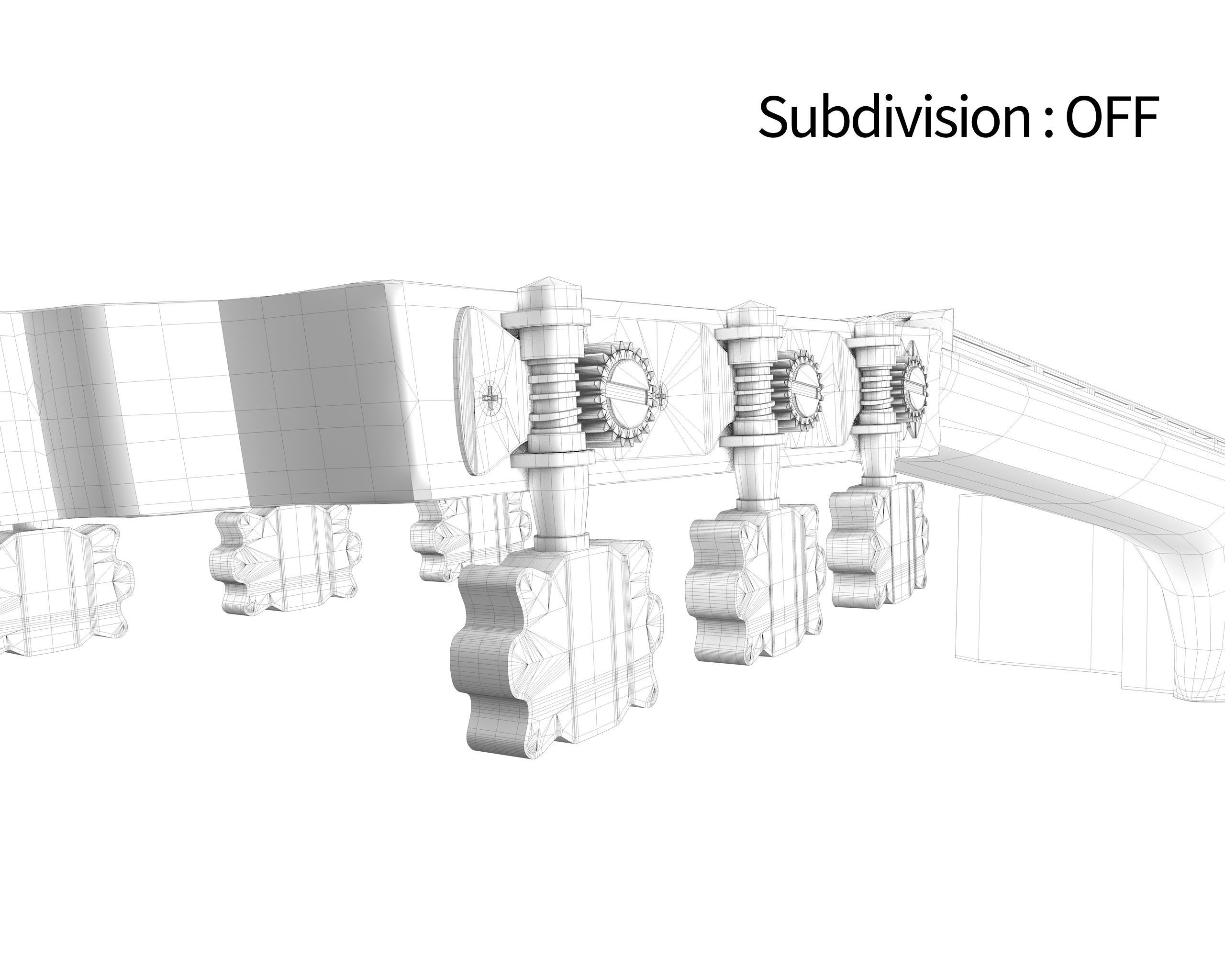 Classic Guitar Collection Low-poly 3D model_142
