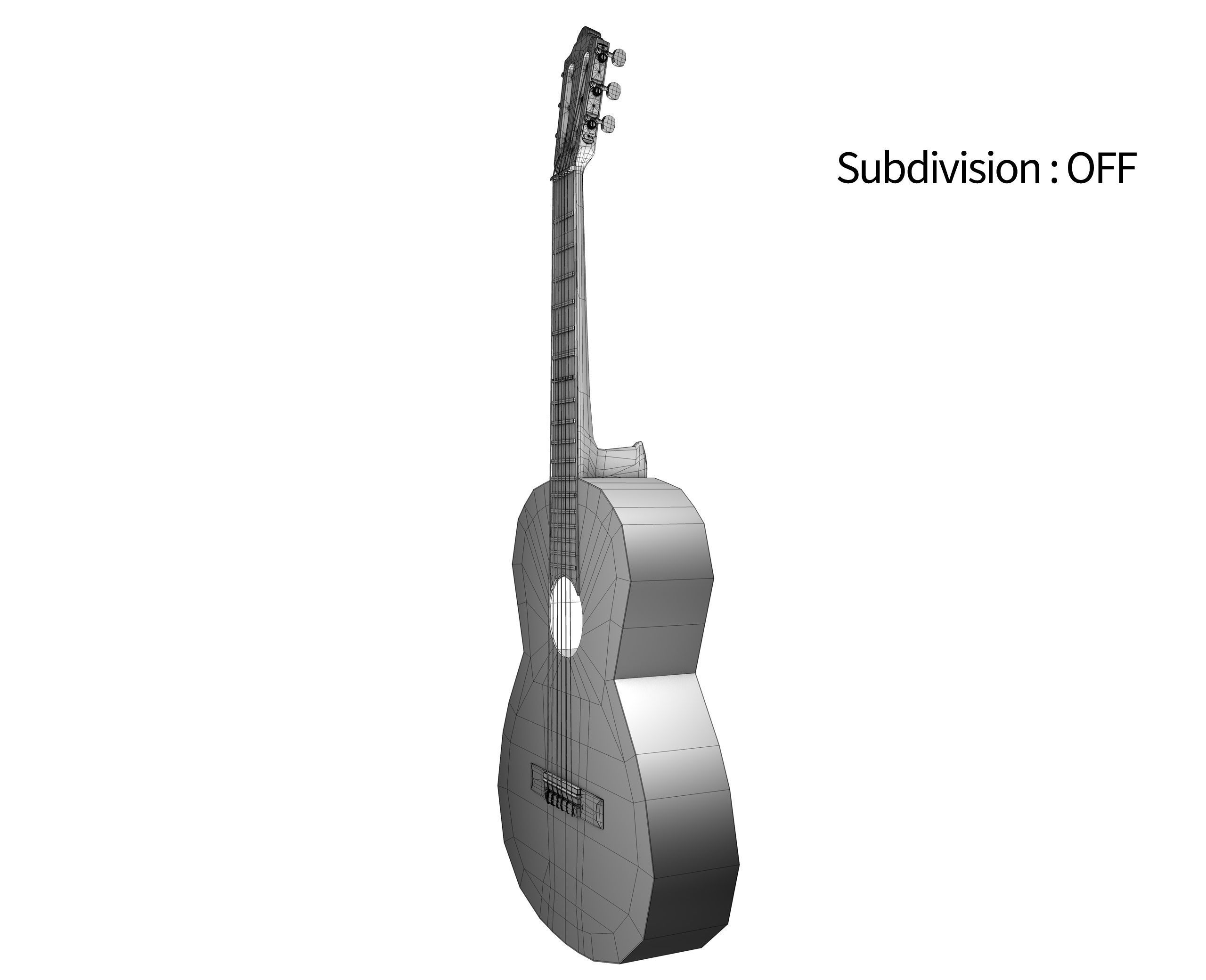Classic Guitar Collection Low-poly 3D model_86