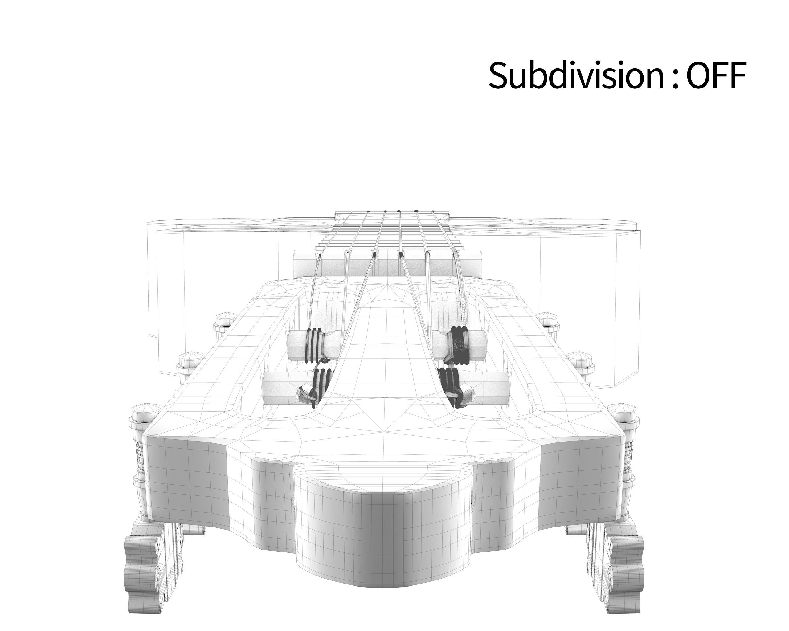 Classic Guitar Collection Low-poly 3D model_139