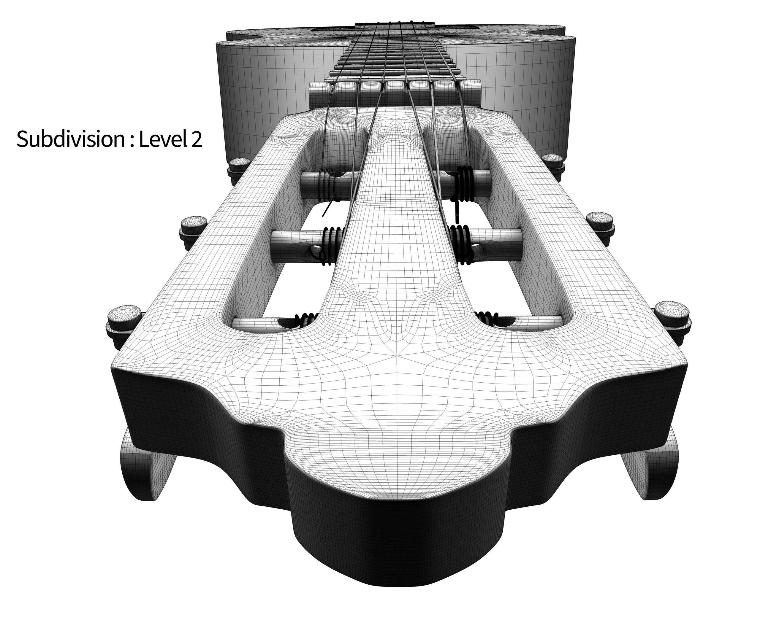 Classic Guitar Collection Low-poly 3D model_110