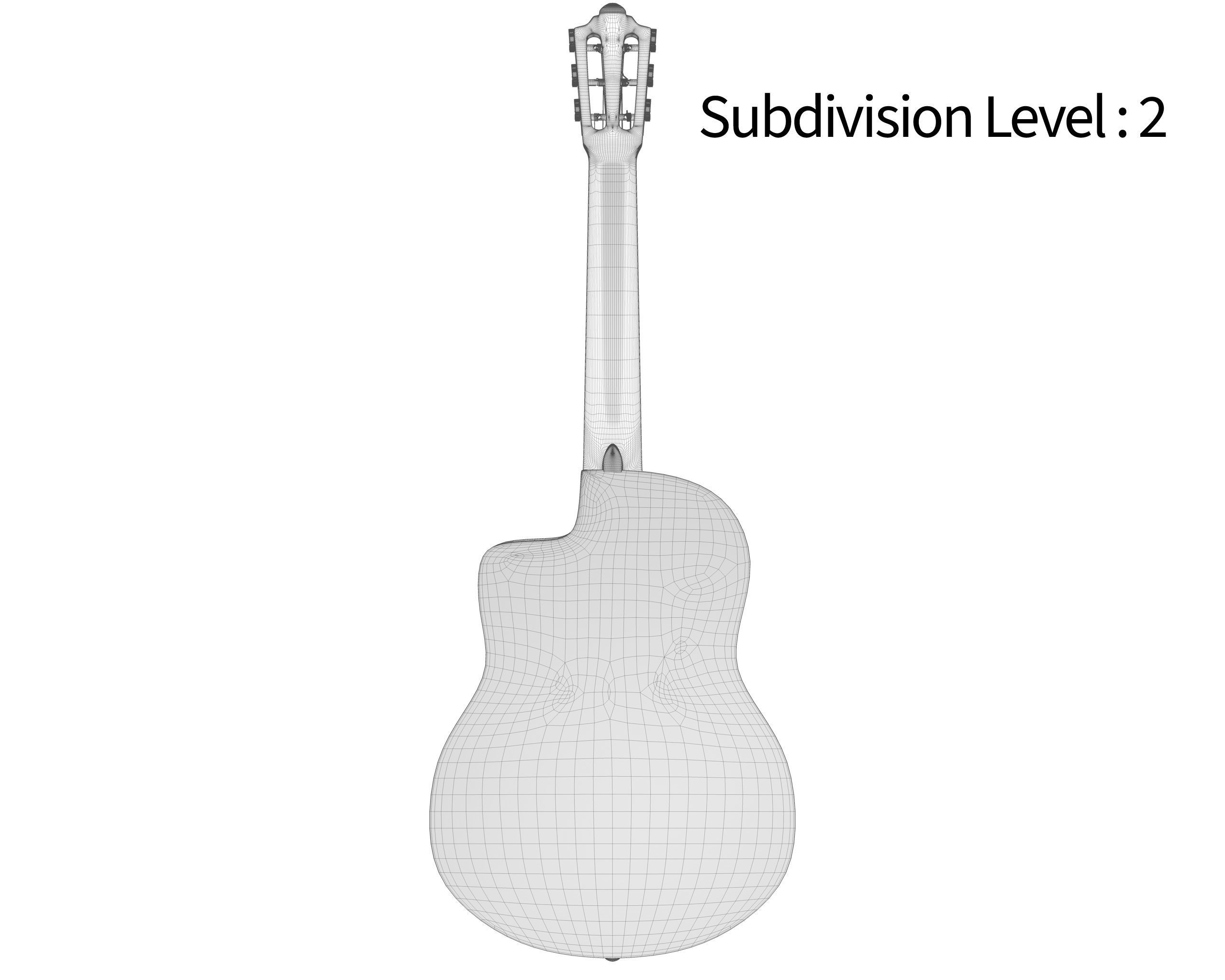 Classic Guitar Collection Low-poly 3D model_122