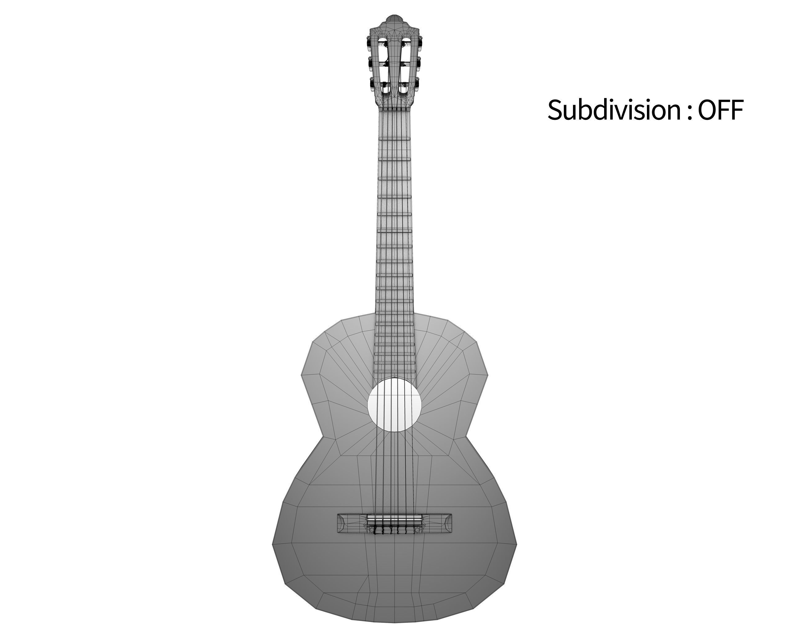 Classic Guitar Collection Low-poly 3D model_83