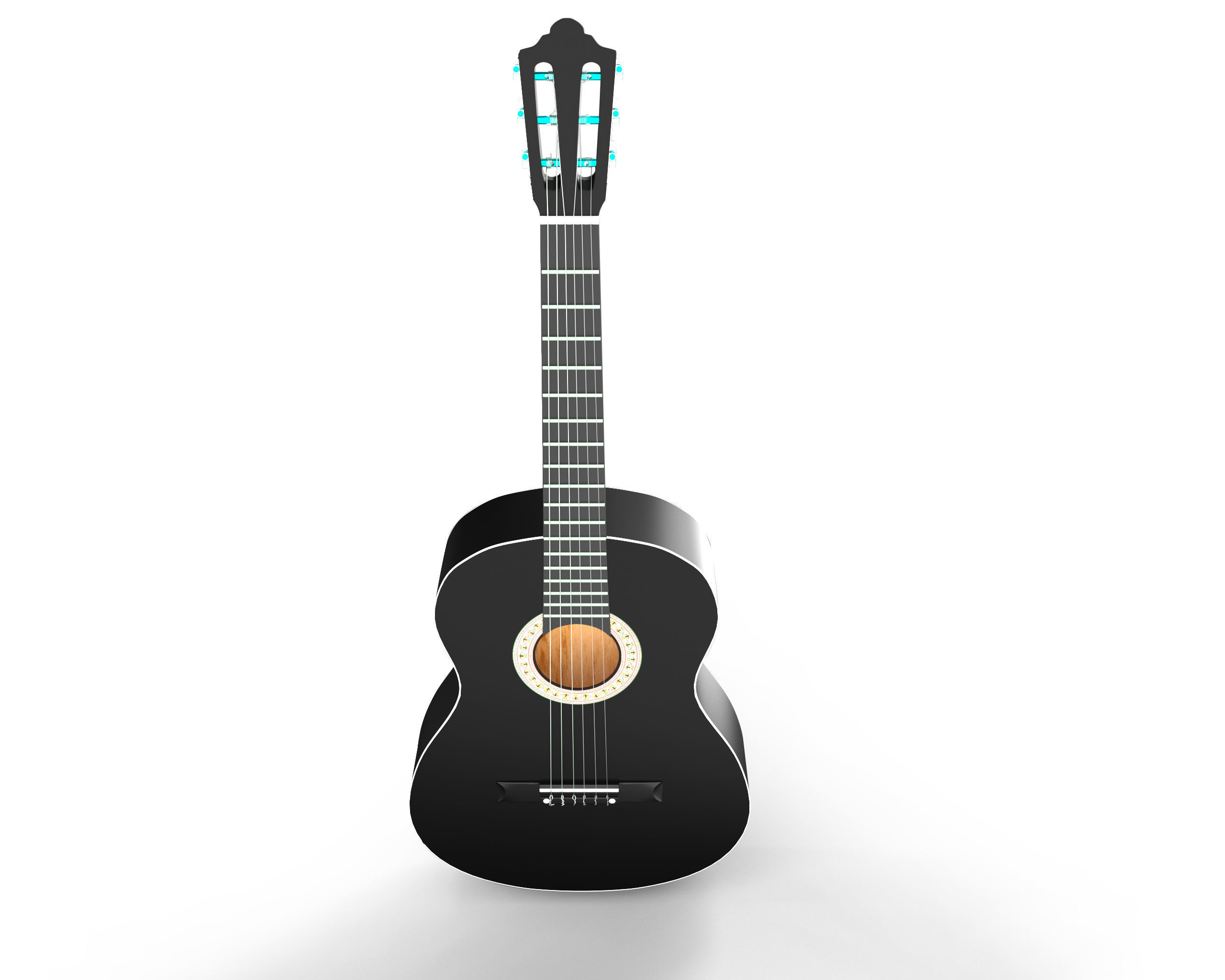 Classic Guitar Collection Low-poly 3D model_15