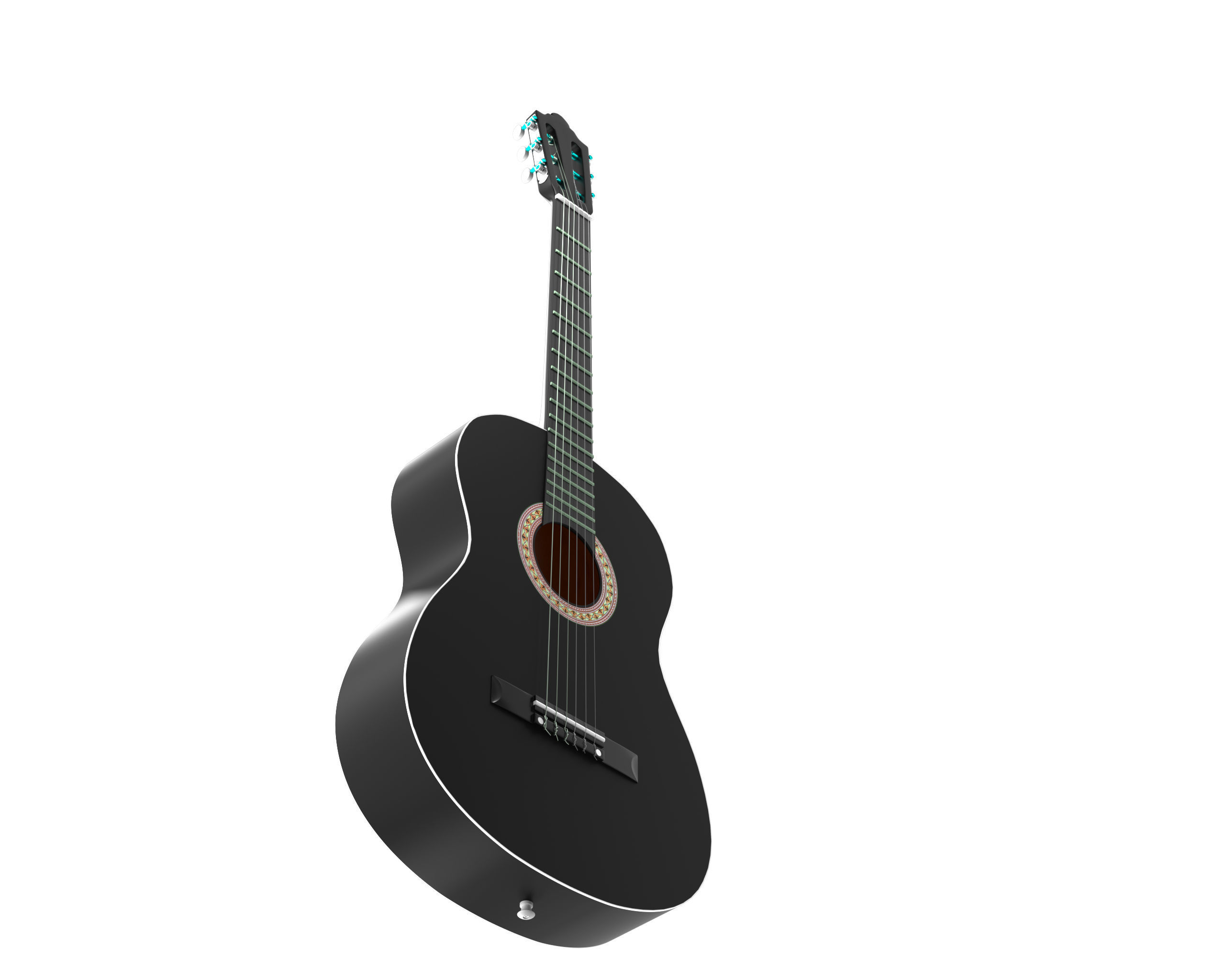 Classic Guitar Collection Low-poly 3D model_13