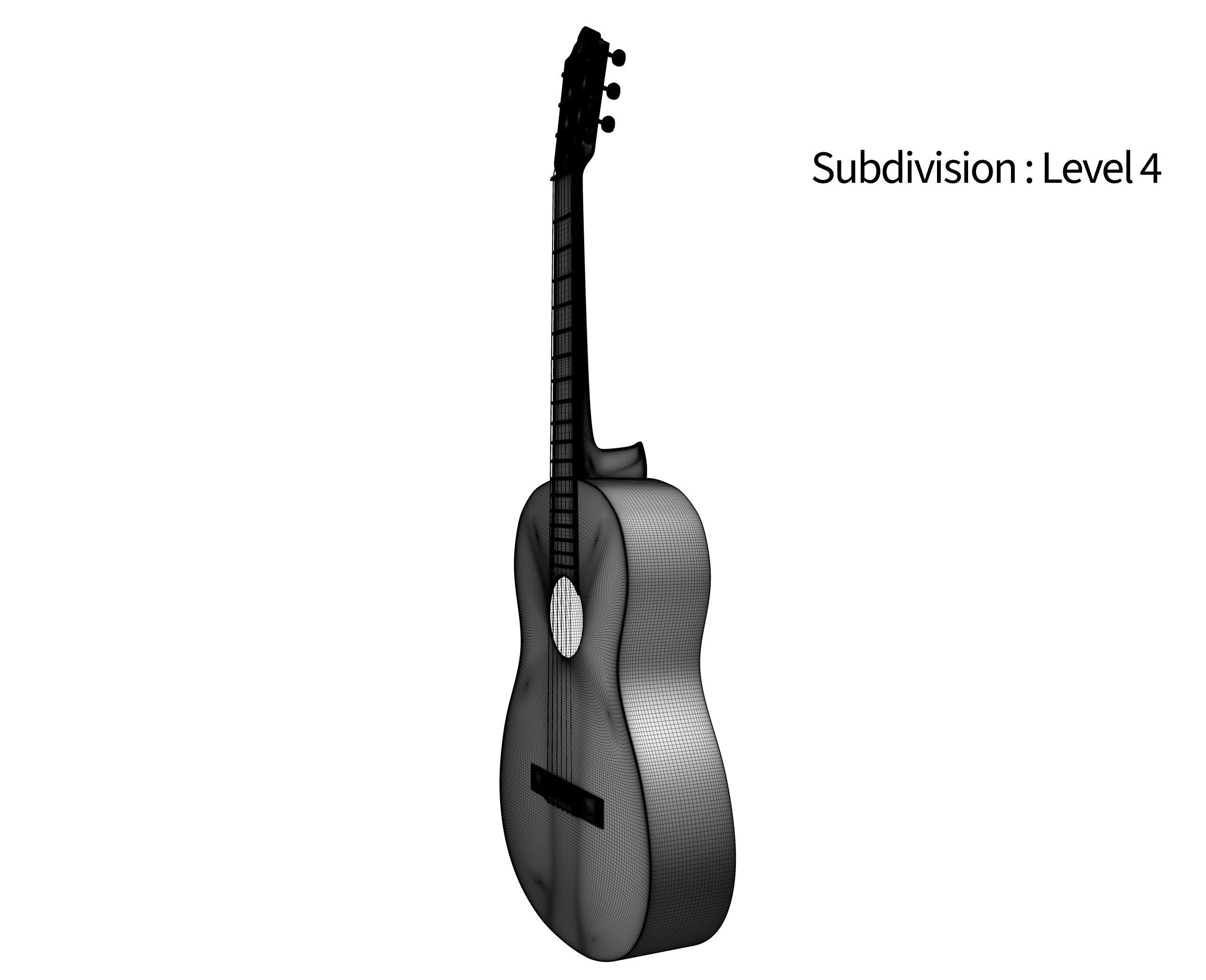 Classic Guitar Collection Low-poly 3D model_88