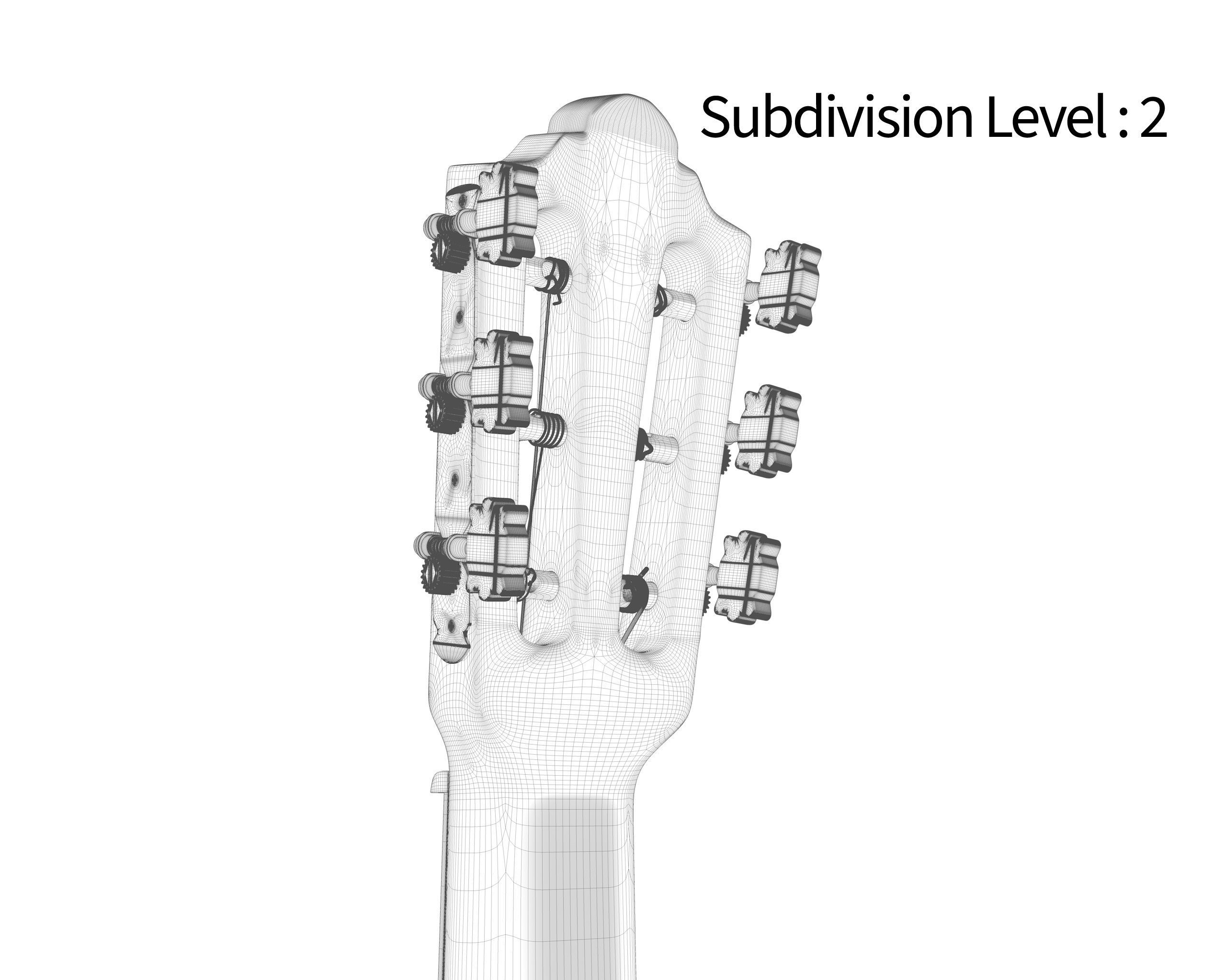 Classic Guitar Collection Low-poly 3D model_137
