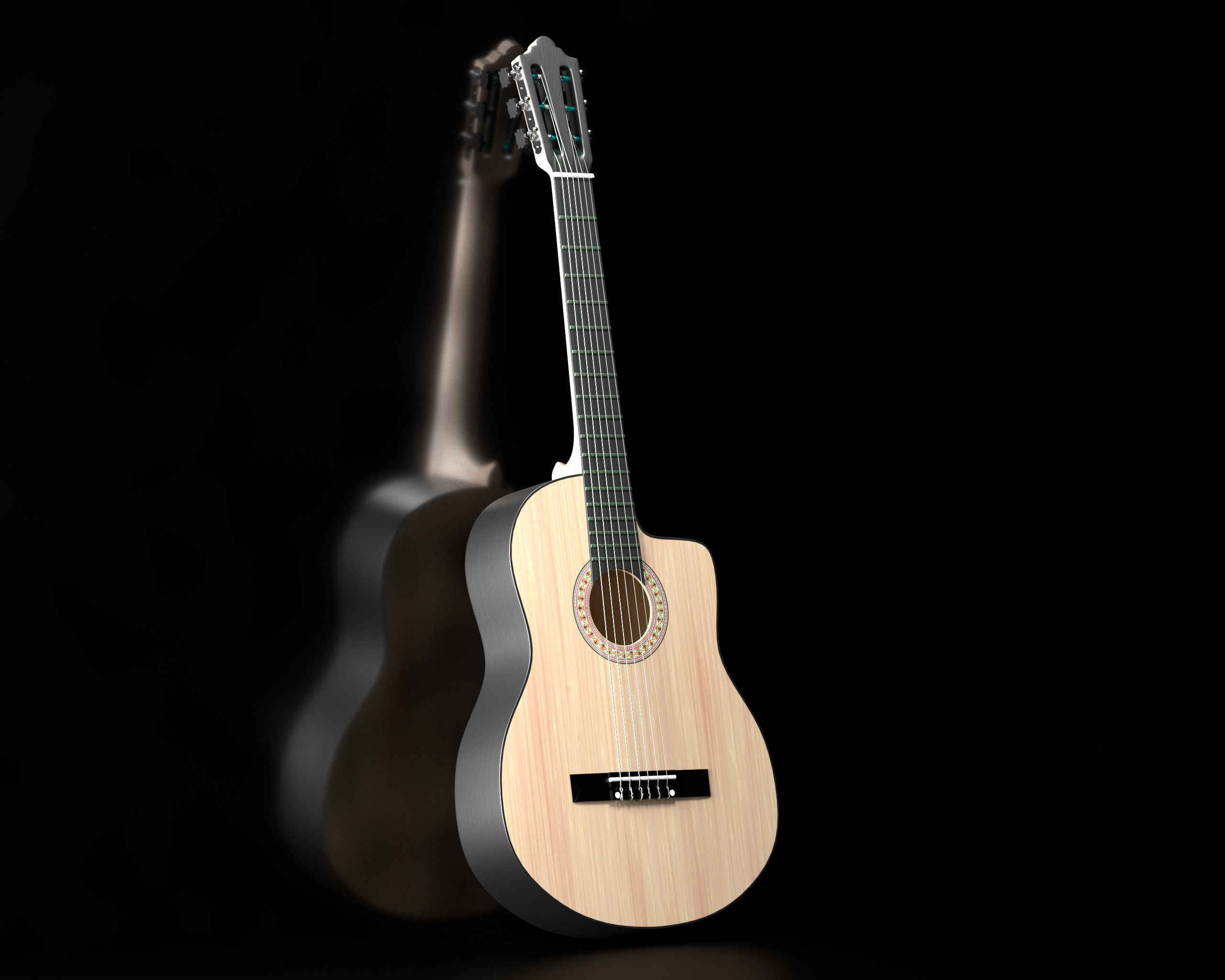 Classic Guitar Collection Low-poly 3D model_71