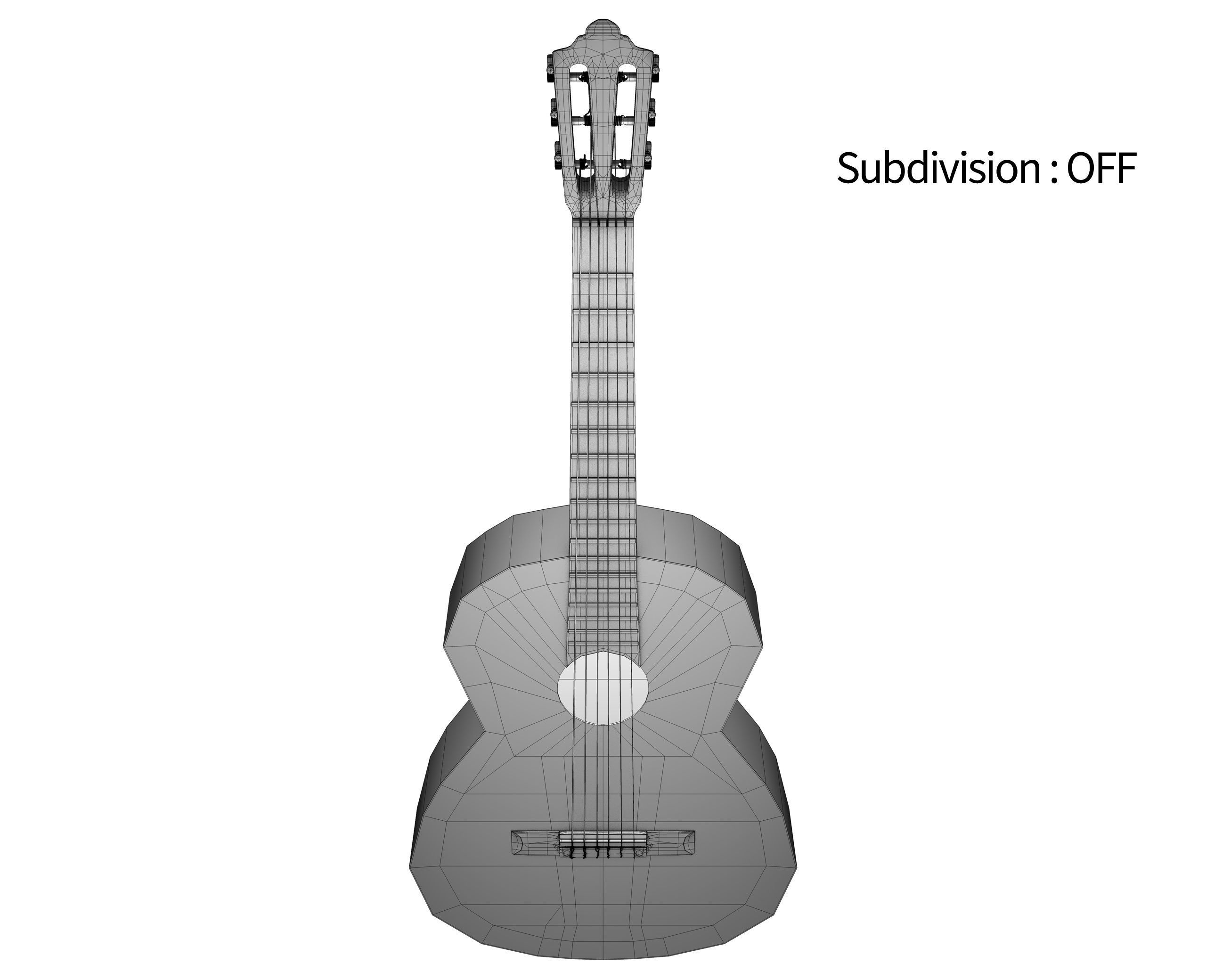 Classic Guitar Collection Low-poly 3D model_89
