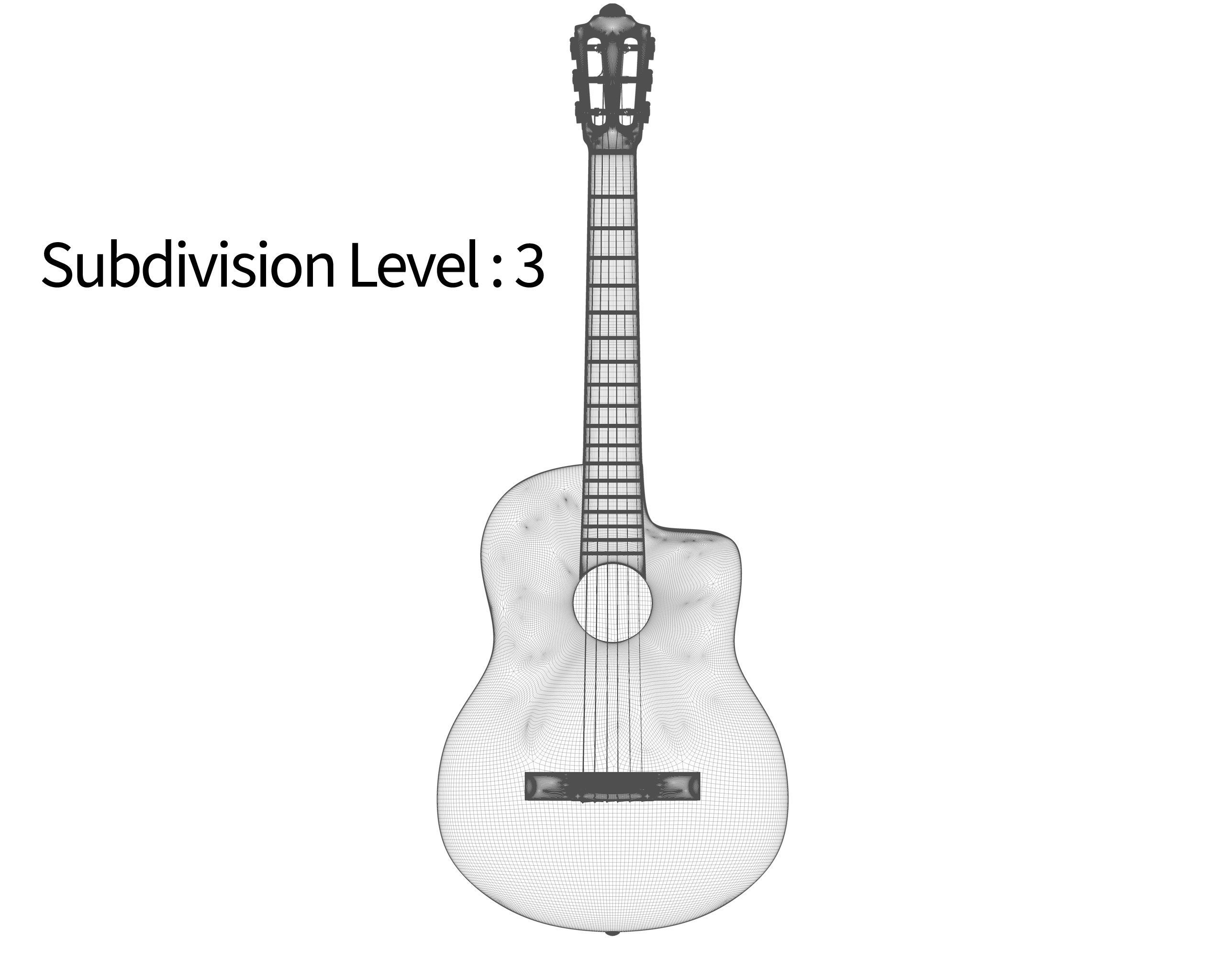 Classic Guitar Collection Low-poly 3D model_120