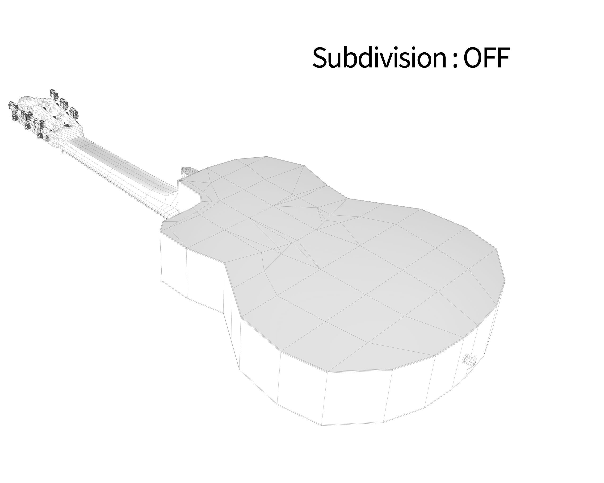 Classic Guitar Collection Low-poly 3D model_127