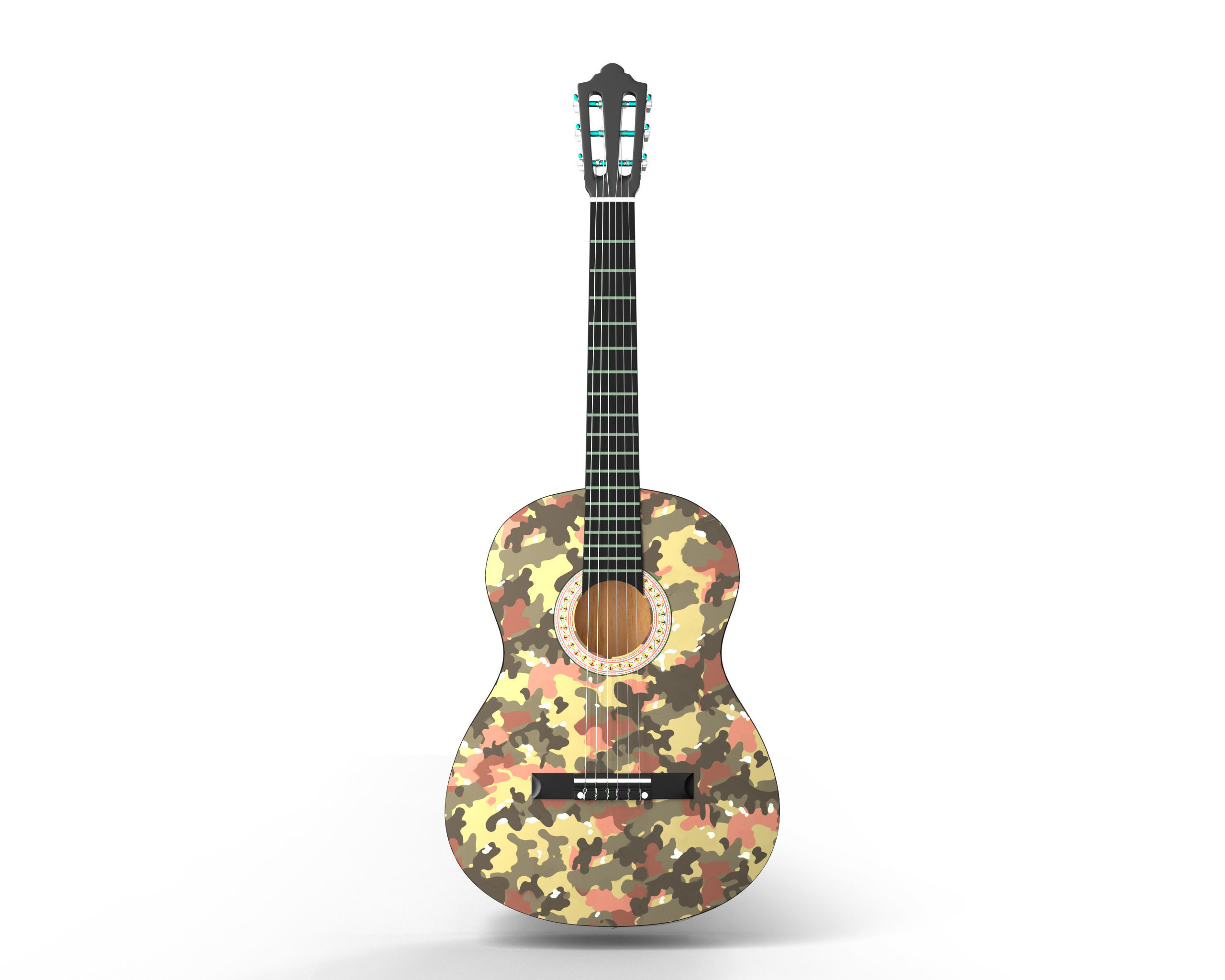 Classic Guitar Collection Low-poly 3D model_56