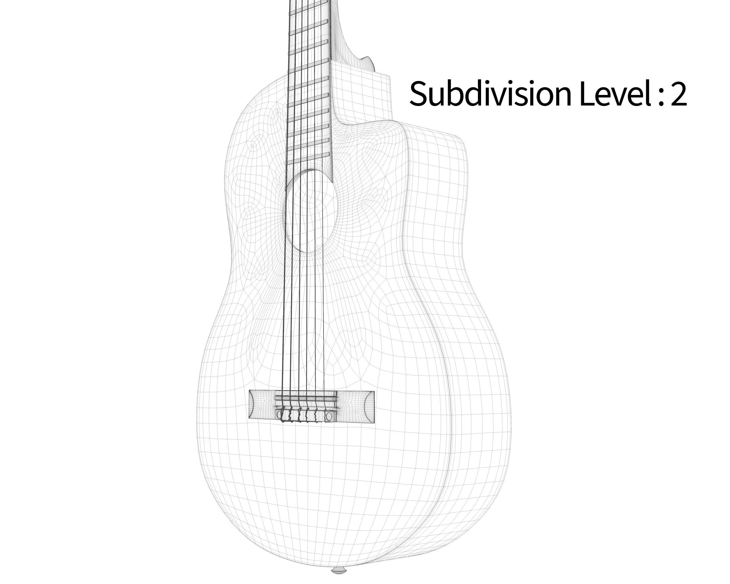 Classic Guitar Collection Low-poly 3D model_125
