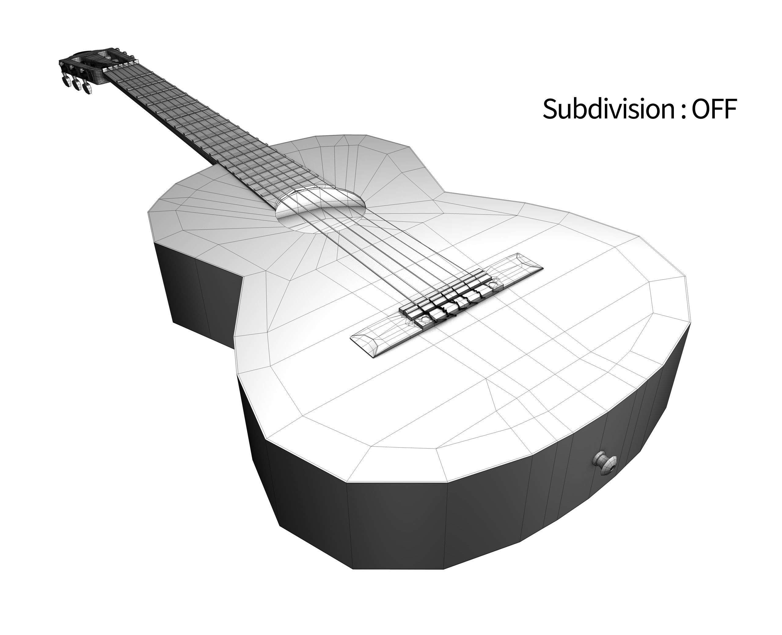 Classic Guitar Collection Low-poly 3D model_95