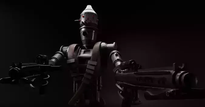 IG Assassin Droid and Blaster 3D model