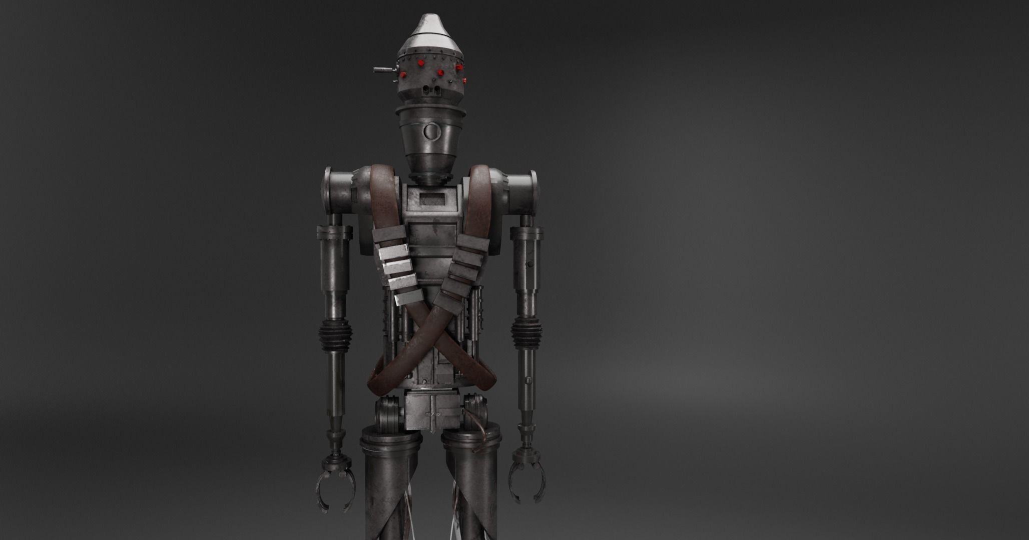 IG Assassin Droid and Blaster 3D model_4