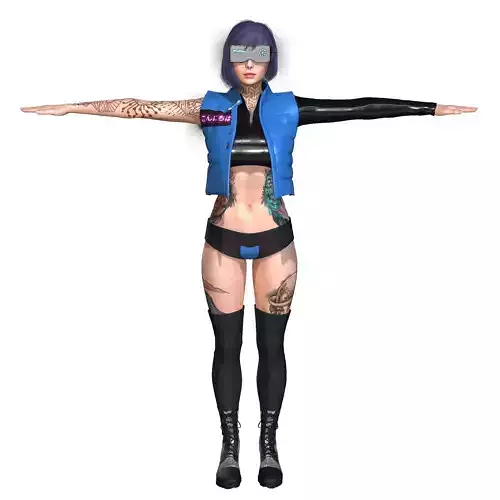 Cyberpunk Female Outfit  - Marvelous Designer 