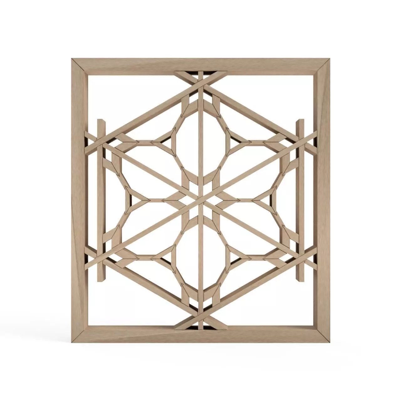 Kawariurahanakikko-part2 wooden panel with intricate design 3D print model_0