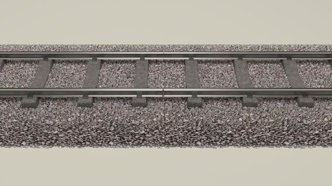 Train Track 3D model