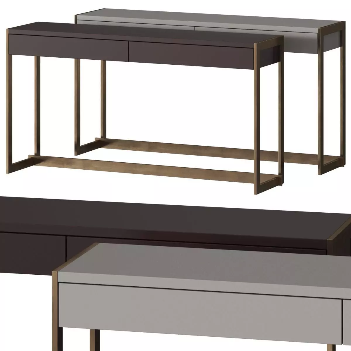 Stylish Club Manhattan Console Tables 3D model_0