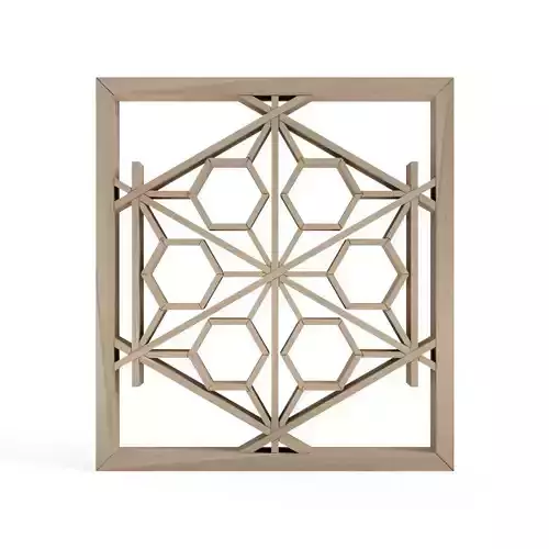 Yaeurahanakikko hexagonal wall sconce 3D print model