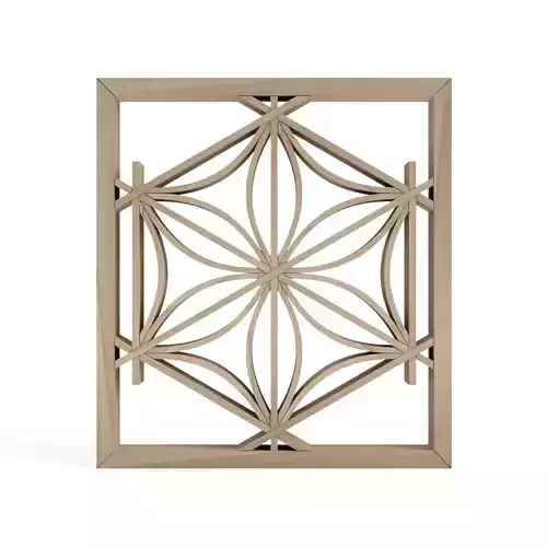 Shippokikko wooden frame with intricate design 3D print model
