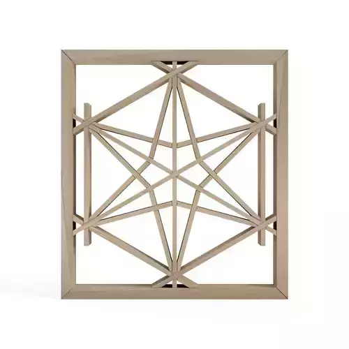 Kasanerindo wooden frame with star design 3D print model