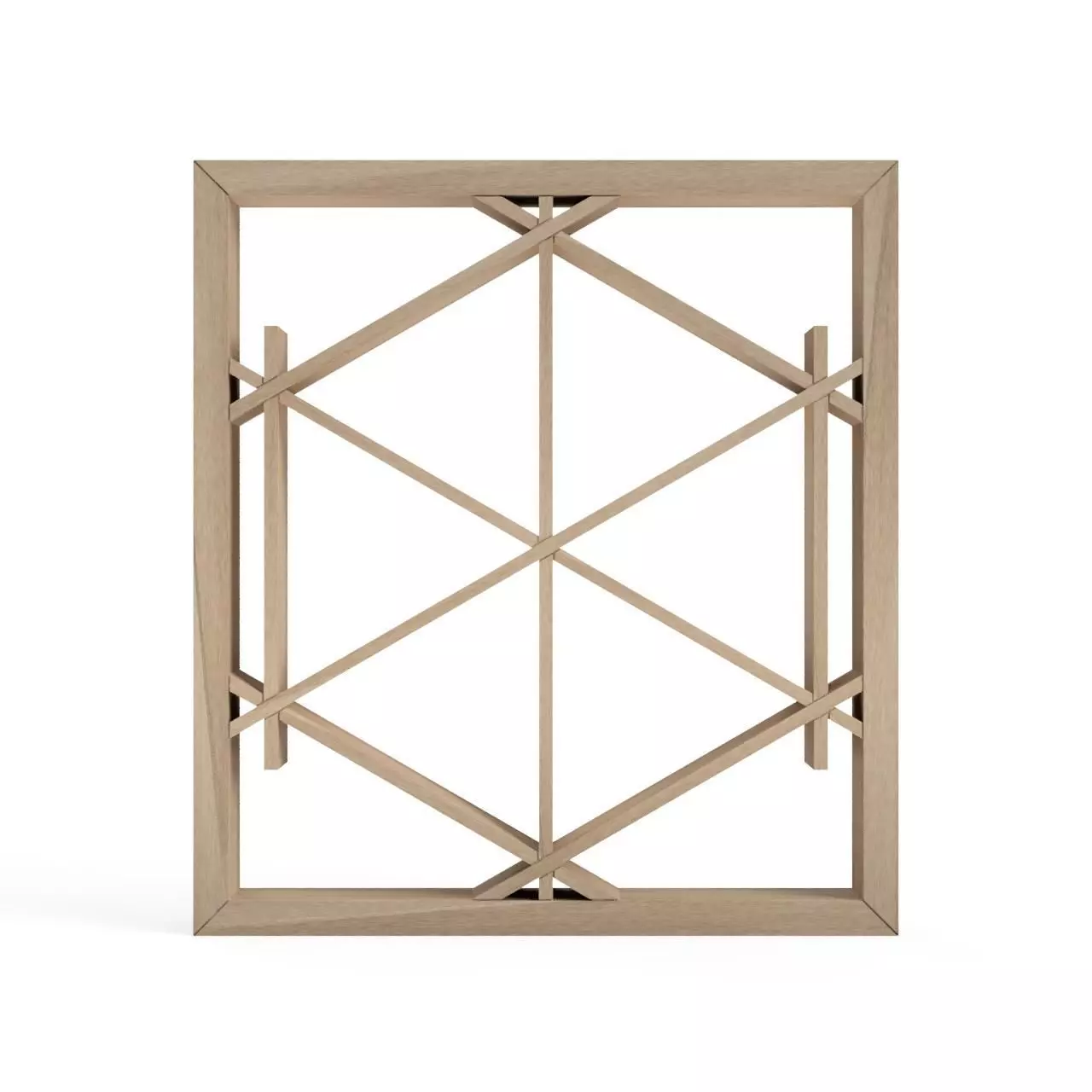 Mitsukude wooden frame with geometric design Free 3D print model