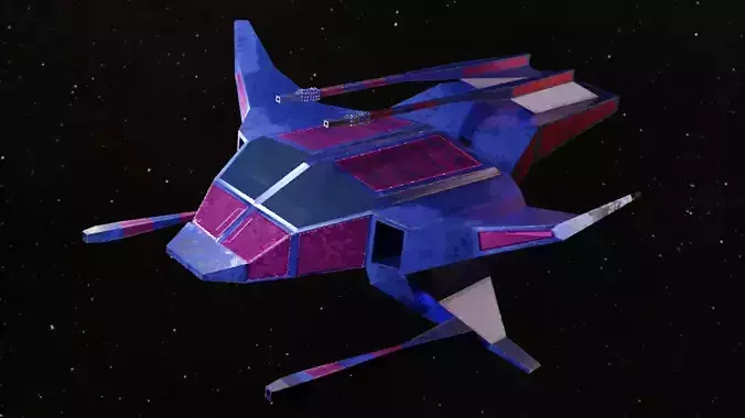 SC1 Victory Space Fighter Low-poly 3D model