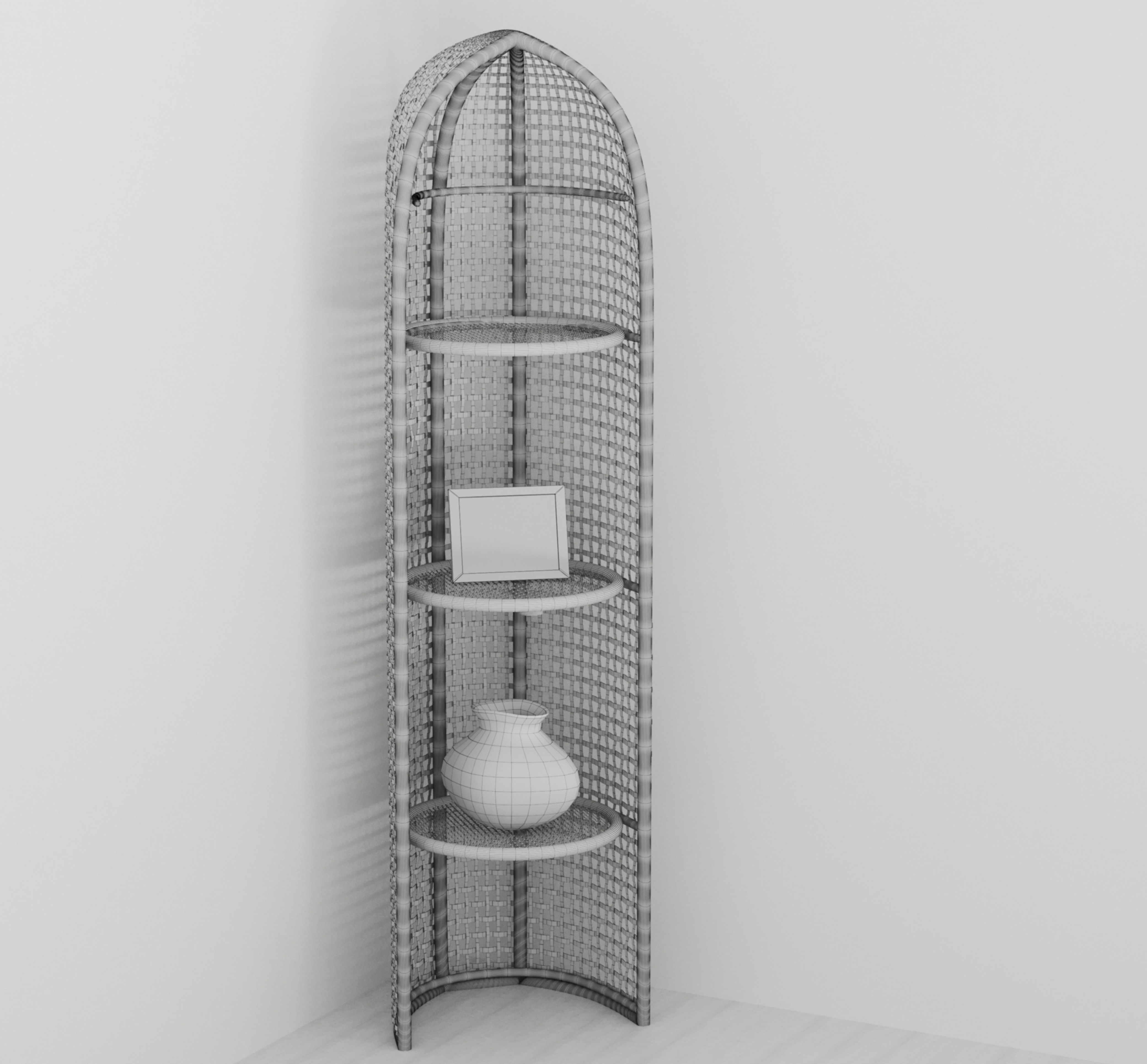 3 Tier Corner Shelf 3D model_6
