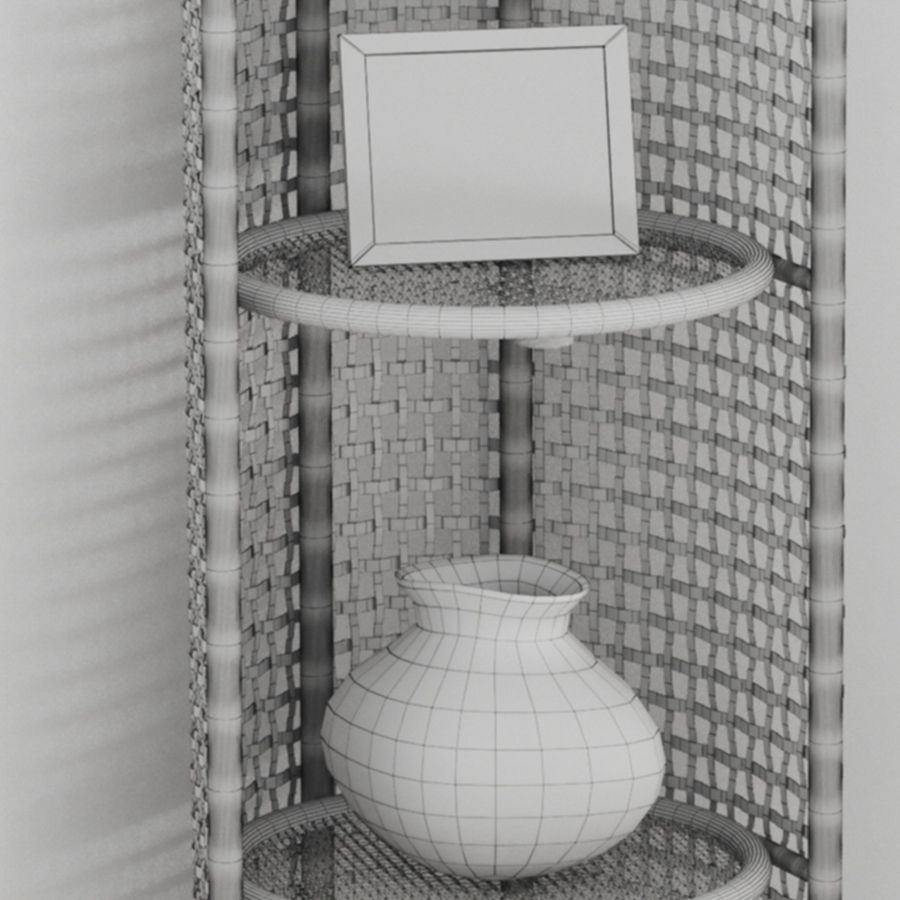 3 Tier Corner Shelf 3D model_5