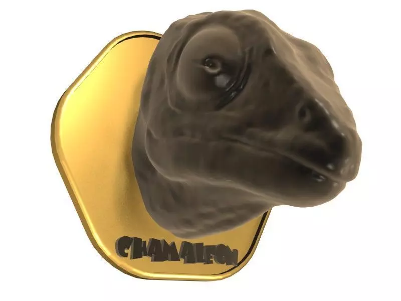 Animal Head Chameleon 3D print model