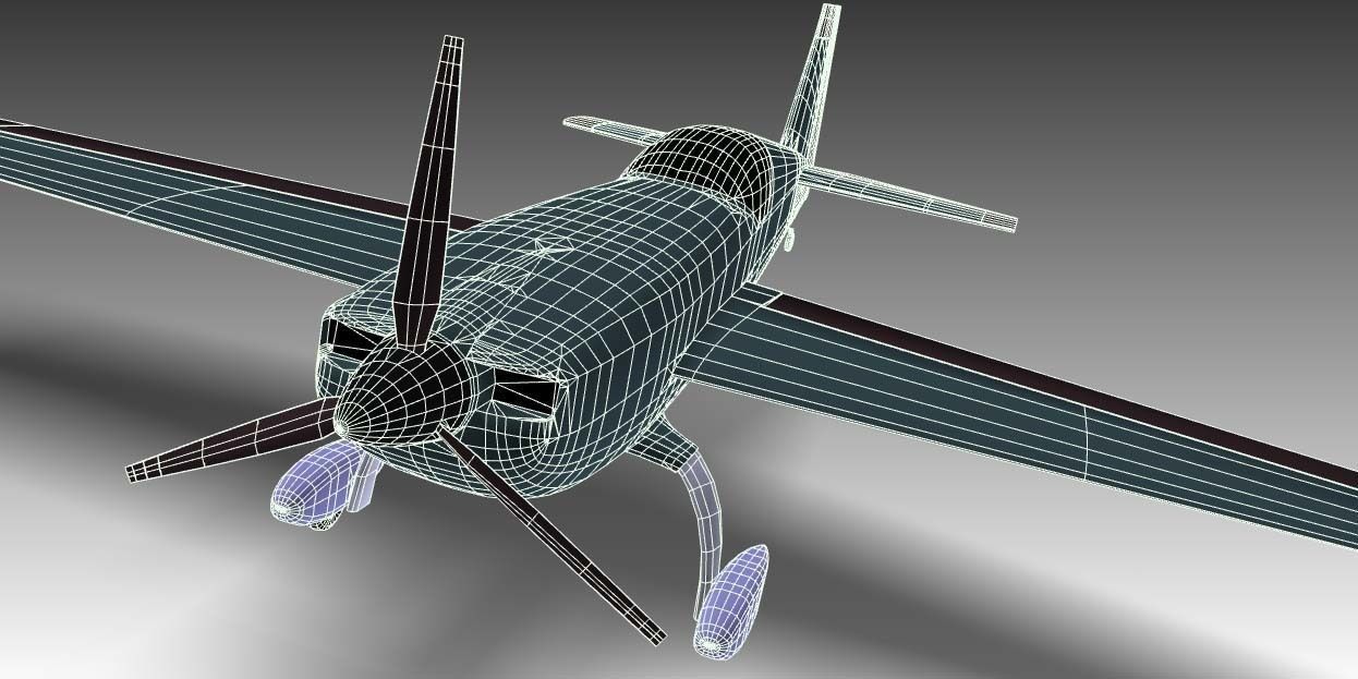Extra 330sc Low-poly 3D model_6