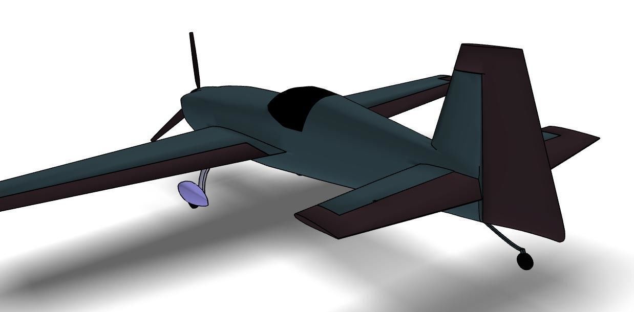 Extra 330sc Low-poly 3D model_5
