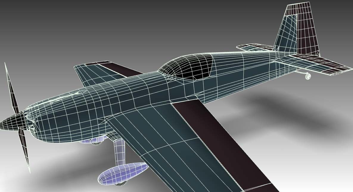 Extra 330sc Low-poly 3D model_7