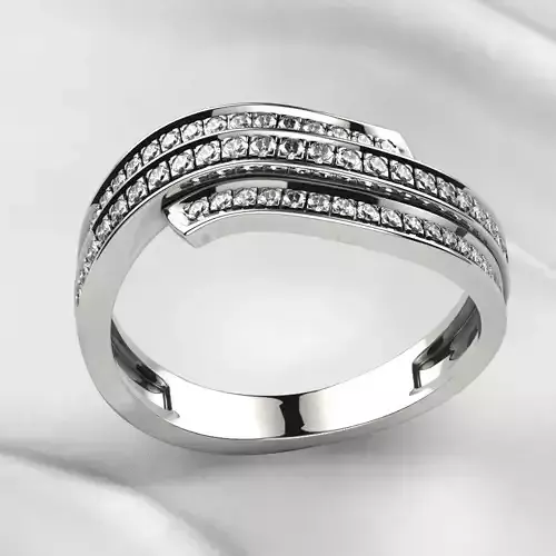 Pave Setting Gold Ring