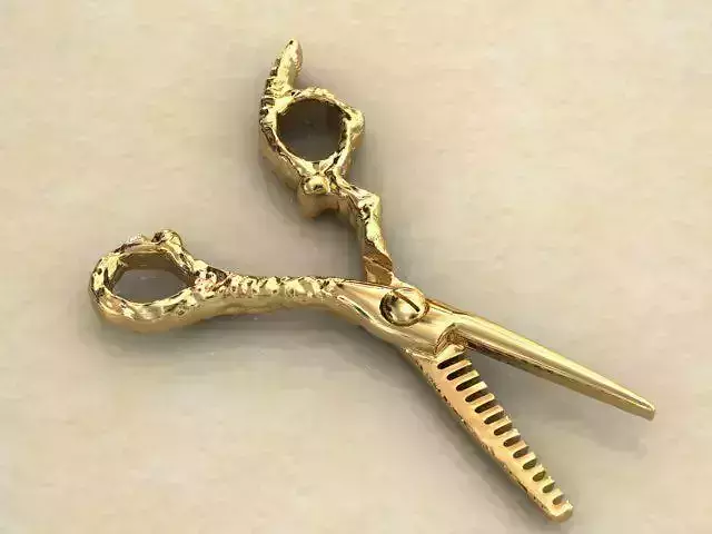 scissors jewel pendant 3d 