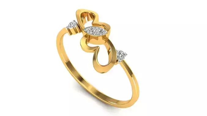 Ring-136 diamond ring gold