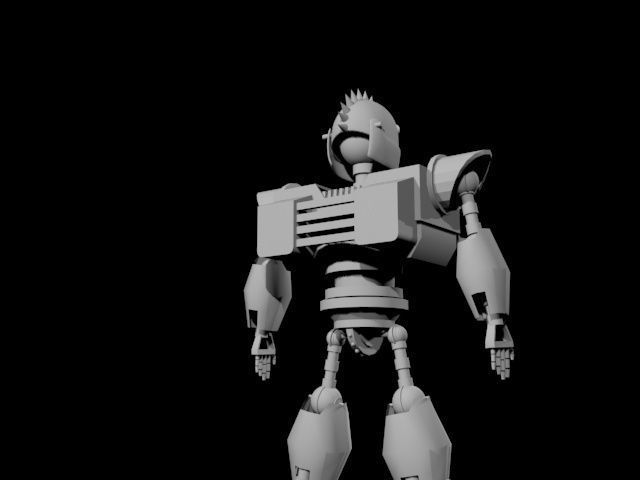 simple robot  Low-poly 3D model_3