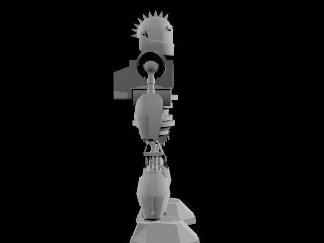 simple robot  Low-poly 3D model_4