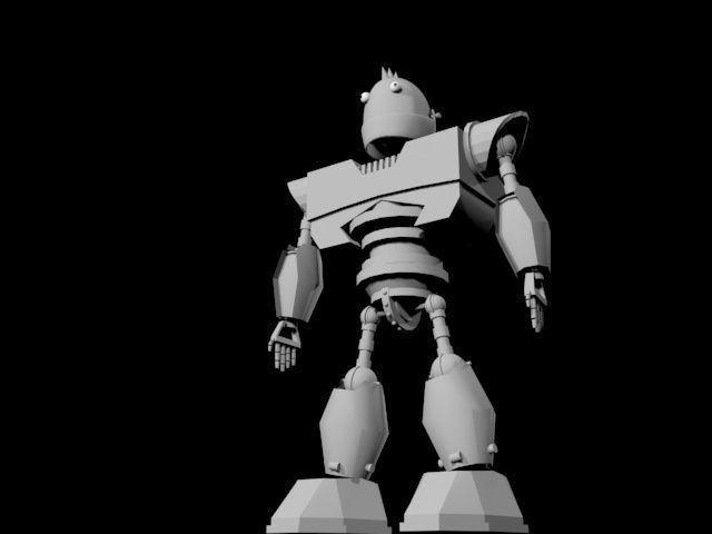 simple robot  Low-poly 3D model_1