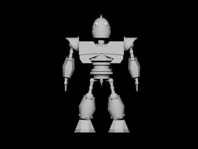 simple robot  Low-poly 3D model_2