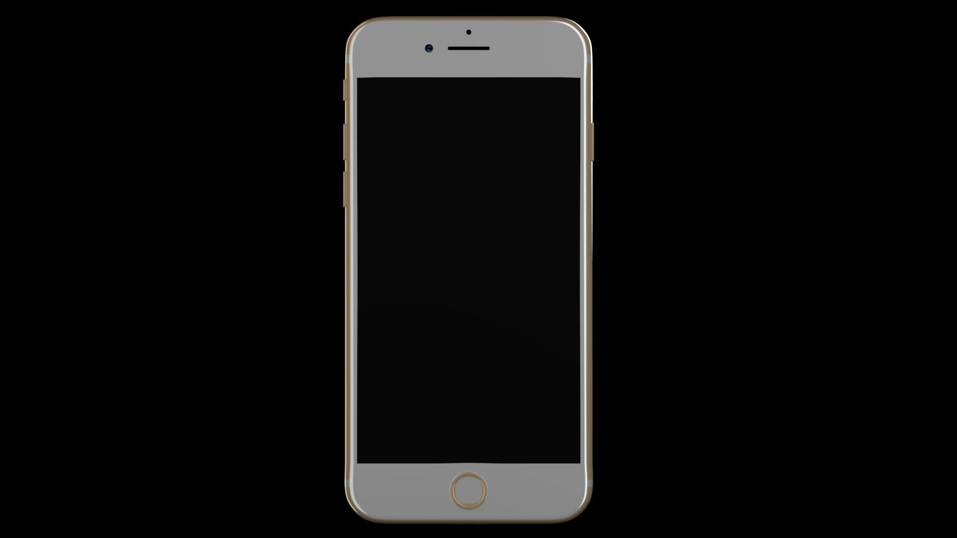 Iphone 7 gold mockup 3D model_1