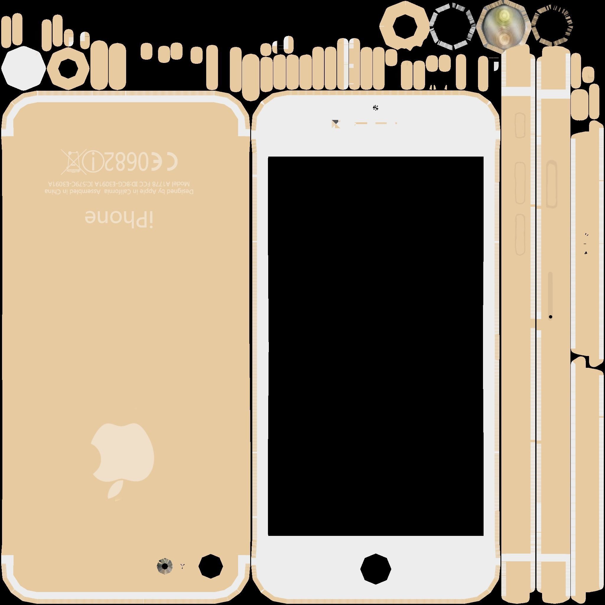 Iphone 7 gold mockup 3D model_4