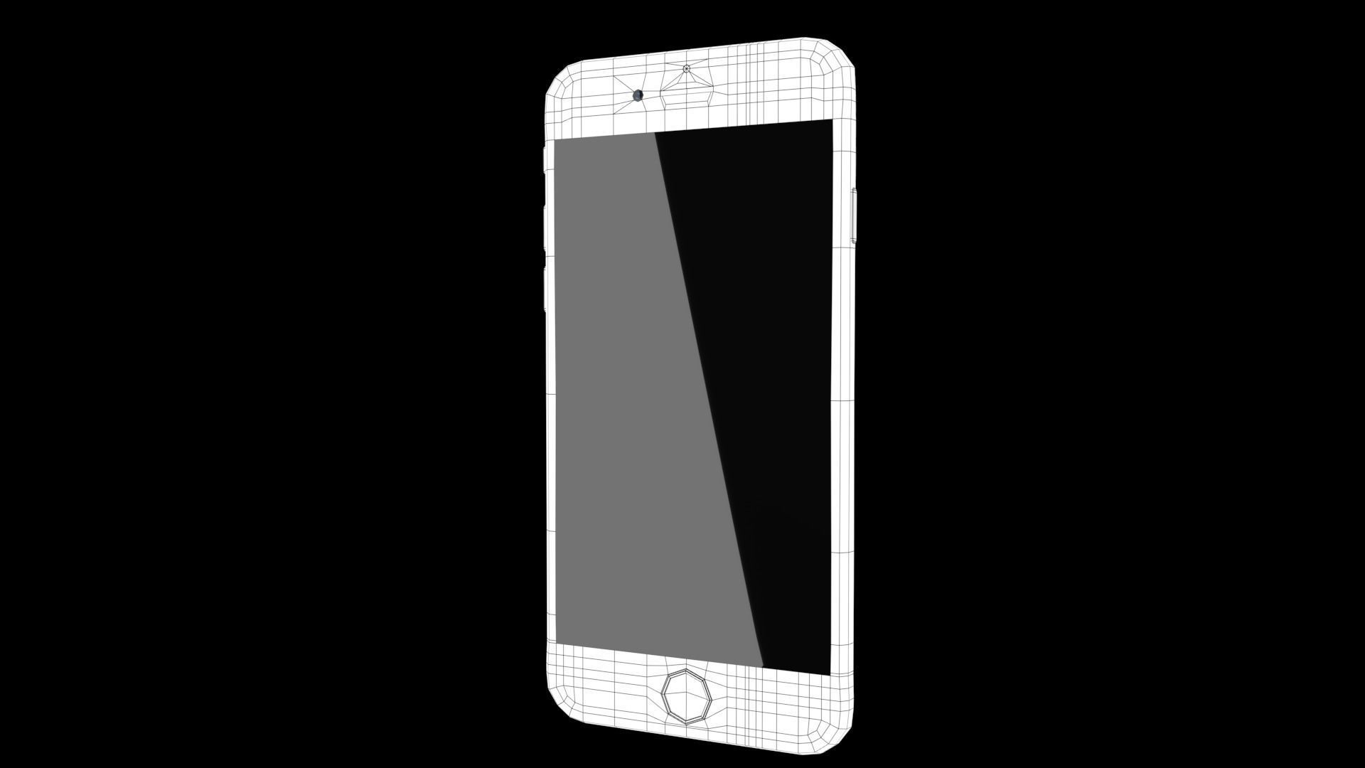 Iphone 7 gold mockup 3D model_3