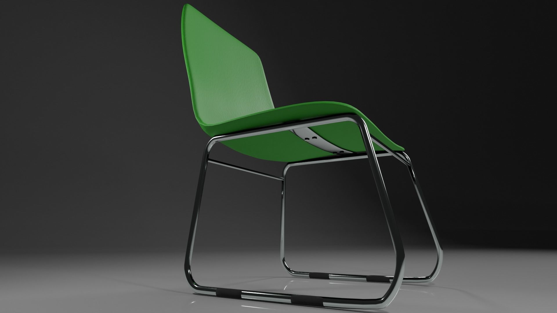 Plastic Chair Free 3D model_3