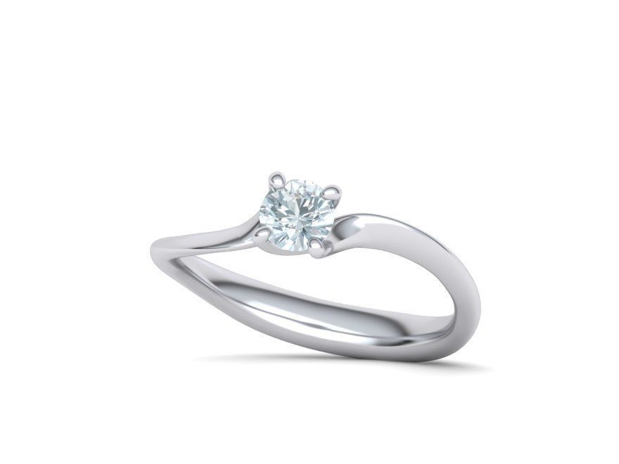 Paradise Solitaire ring Own design 3dmodel 3D print model_6