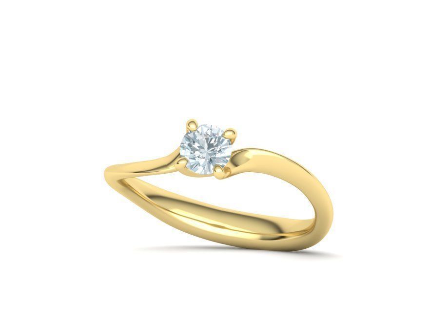 Paradise Solitaire ring Own design 3dmodel 3D print model_7