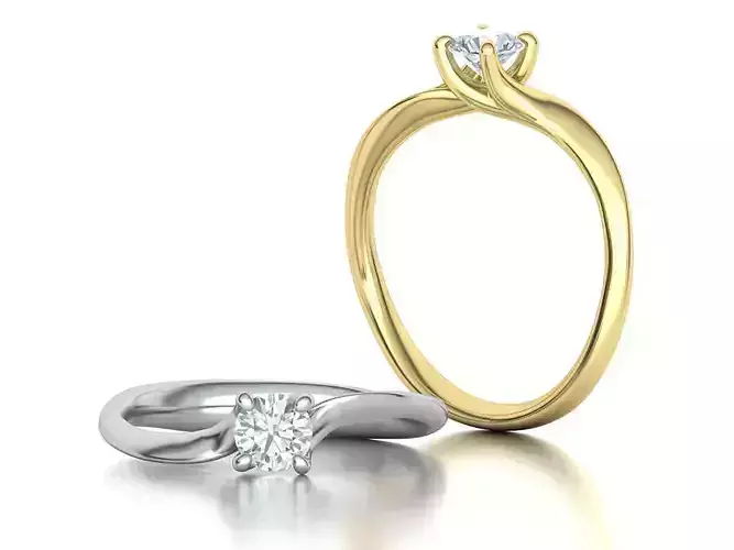 Paradise Solitaire ring Own design 3dmodel
