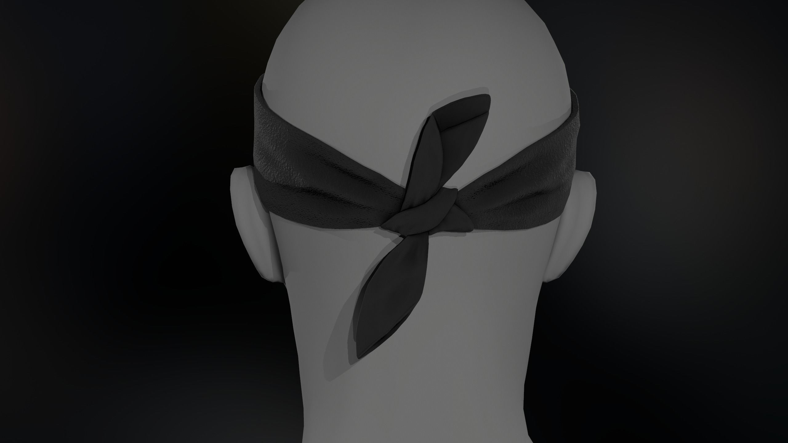 Black Bandana Low-poly 3D model_6