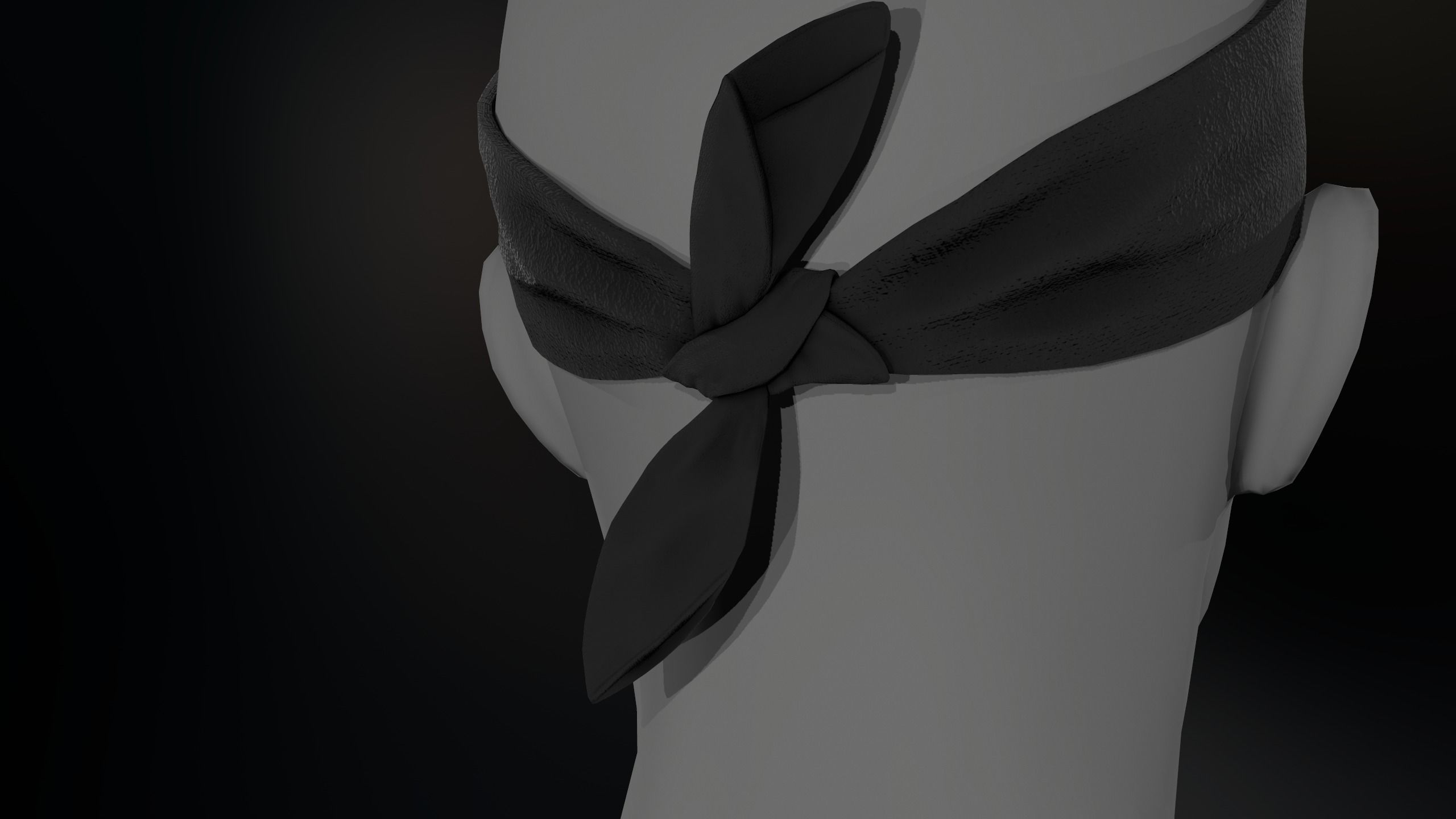 Black Bandana Low-poly 3D model_8